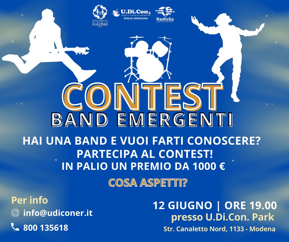 AVVISO PER LA PARTECIPAZIONE AL LIVE MUSIC CONTEST A CURA DI U.DI.CON. EMILIA ROMAGNA