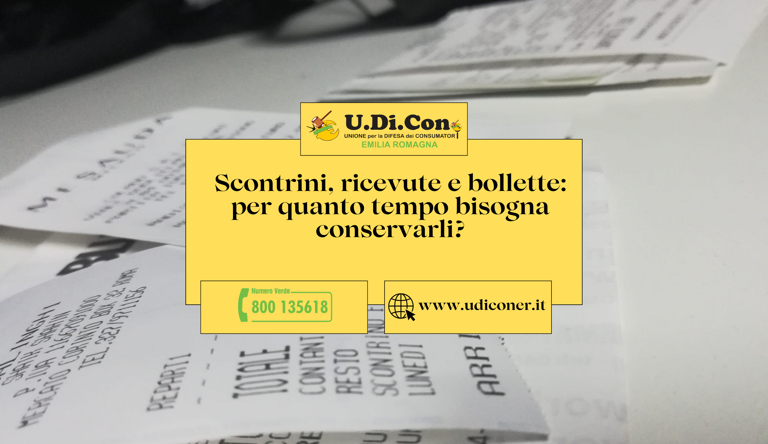 Scontrini, ricevute e bollette: per quanto tempo bisogna conservarli?